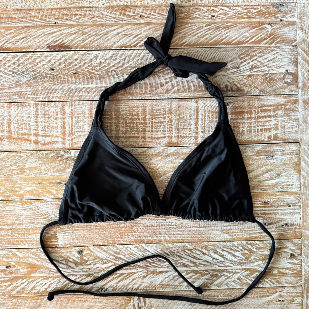 🖤 Old Navy Black Triangle Bikini Top 👙 Size L | Pre-Loved Very Good Condition